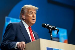 President Donald Trump participates in a press conference — Image Credit: The White House - Public domain/Wiki Commons